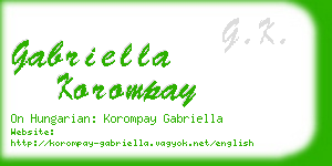 gabriella korompay business card